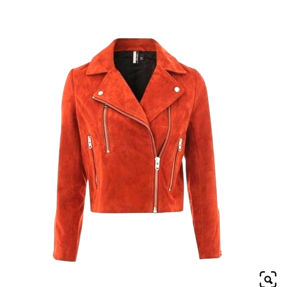 Topshop suede moto jacket